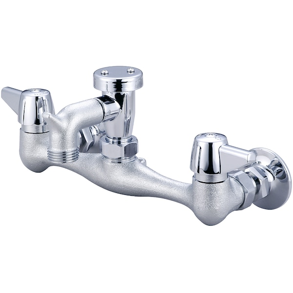 Central Brass Two Handle Wallmount Service Sink Faucet, NPT, Wallmount, Rough Chrome, Weight: 4.2 0050-URC - main